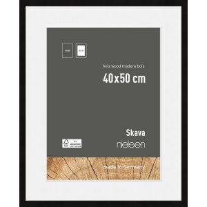 Nielsen Wooden Picture Frame Skava Black 40x50 cm with...