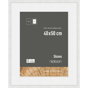 Nielsen Wooden Picture Frame Skava White 40x50 cm with...