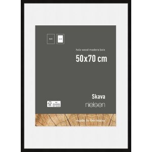 Nielsen Wooden Picture Frame Skava Black 50x70 cm with...