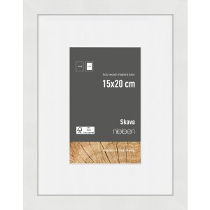 Nielsen Wooden Picture Frame Skava White 15x20 cm with...