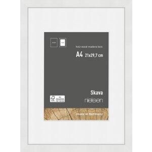 Nielsen Wooden Picture Frame Skava White 21x29,7 cm with...