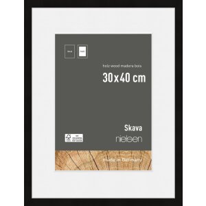 Nielsen Wooden Picture Frame Skava black 30x40 cm with...