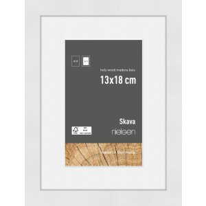 Nielsen Wooden Picture Frame Skava White 13x18 cm with...