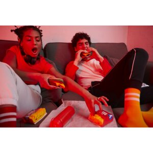 EatMySocks double pack of crew socks Ketchup & Mustard