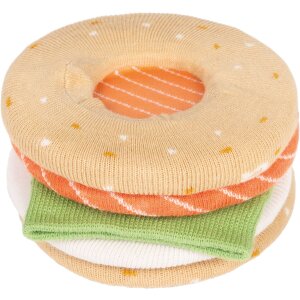 EatMySocks crew socks Salmon Bagel