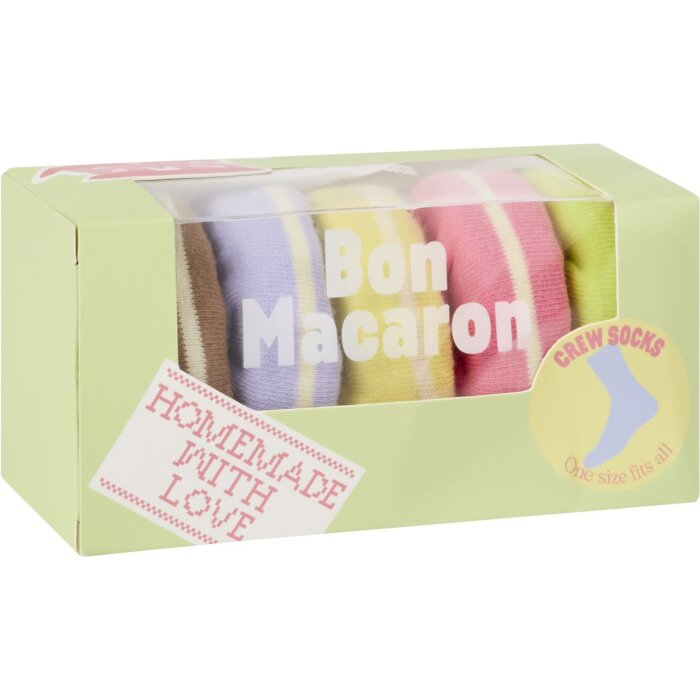 EatMySocks crew socks Bon Macaron