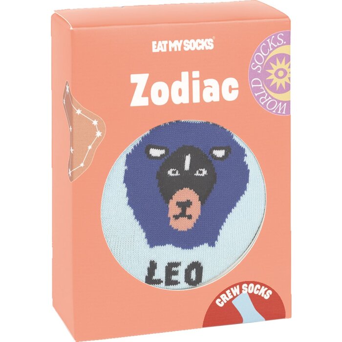 EatMySocks crew socks zodiac sign Leo