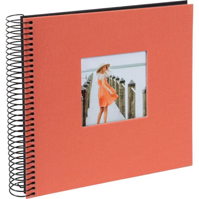 Goldbuch spiral album Bella Vista salmon 20x20 cm 40 black pages