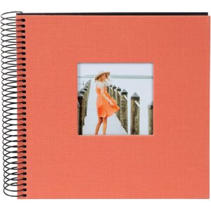 Goldbuch spiral album Bella Vista salmon 20x20 cm 40 black pages