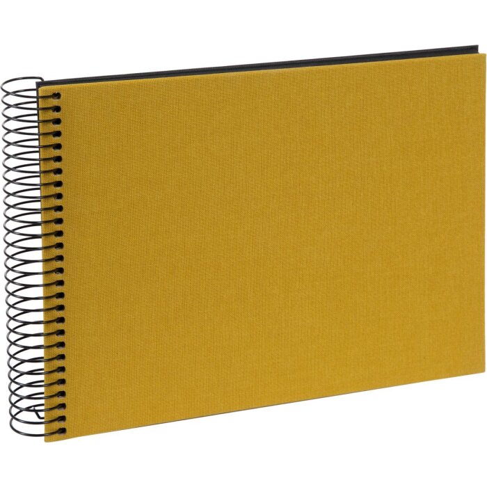 Goldbuch spiral album Bella Vista mustard 24x17 cm 40 black pages