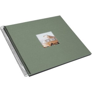 Goldbuch spiral album Bella Vista Artichoke 34x30 cm 40 black pages