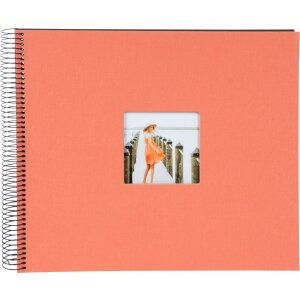 Goldbuch spiral album Bella Vista salmon 34x30 cm 40 black pages punched out