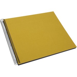 Goldbuch spiral album Bella Vista mustard 35x30 cm 40 black pages