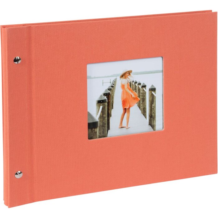 Goldbuch screw-top album Bella Vista salmon 30x25 cm 40 black pages