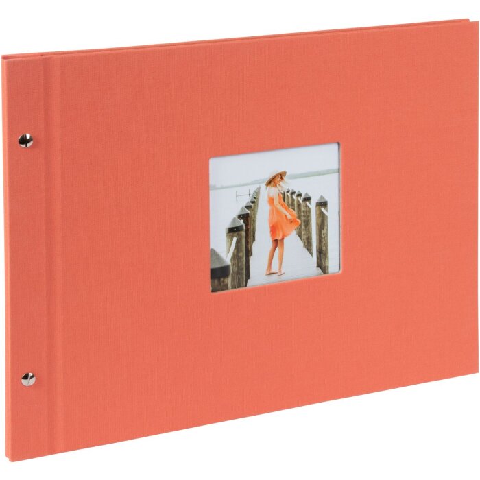 Goldbuch screw-top album Bella Vista salmon 39x31 cm 40 black pages