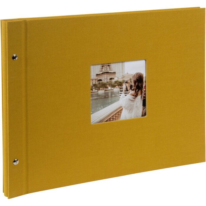 Goldbuch screw-top album Bella Vista mustard 39x31 cm 40 white pages