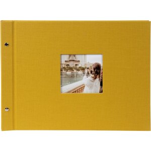 Goldbuch screw-top album Bella Vista mustard 39x31 cm 40 white pages