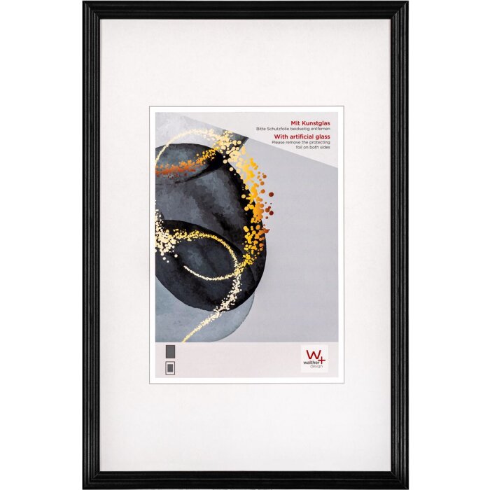 Walther wooden frame Select 30x40 cm black art glass