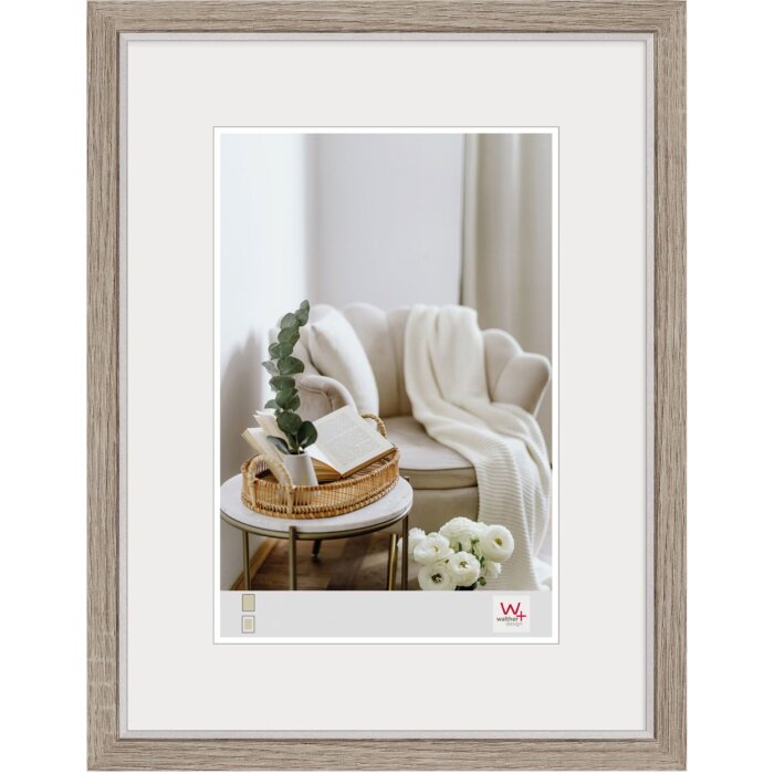 Walther MDF wooden frame Hygge 10x15 cm grey