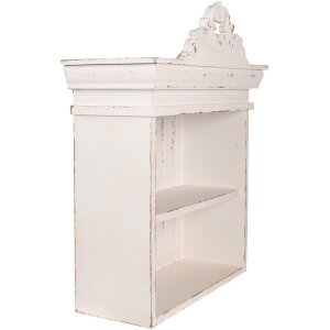 Clayre & Eef 5H0663 Wall Shelf White 51x20x60 cm