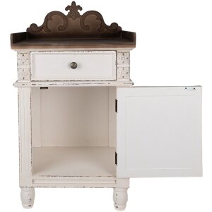 Clayre & Eef 5H0667 Bedside Table White Brown...