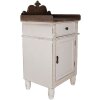 Clayre & Eef 5H0667 Bedside Table White Brown 48x39x89 cm