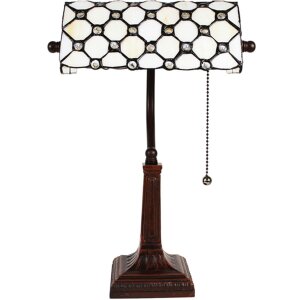 LumiLamp 5LL-5687 Tiffany table lamp white 26x16x40 cm...