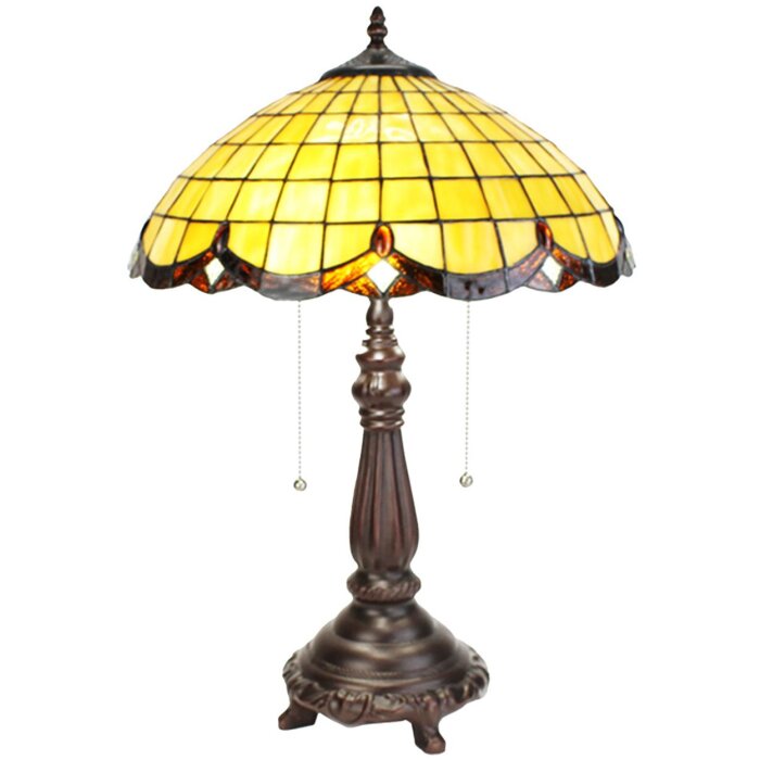 LumiLamp 5LL-6289 Table lamp Tiffany Ø 41x57 cm E27-max 2x60W