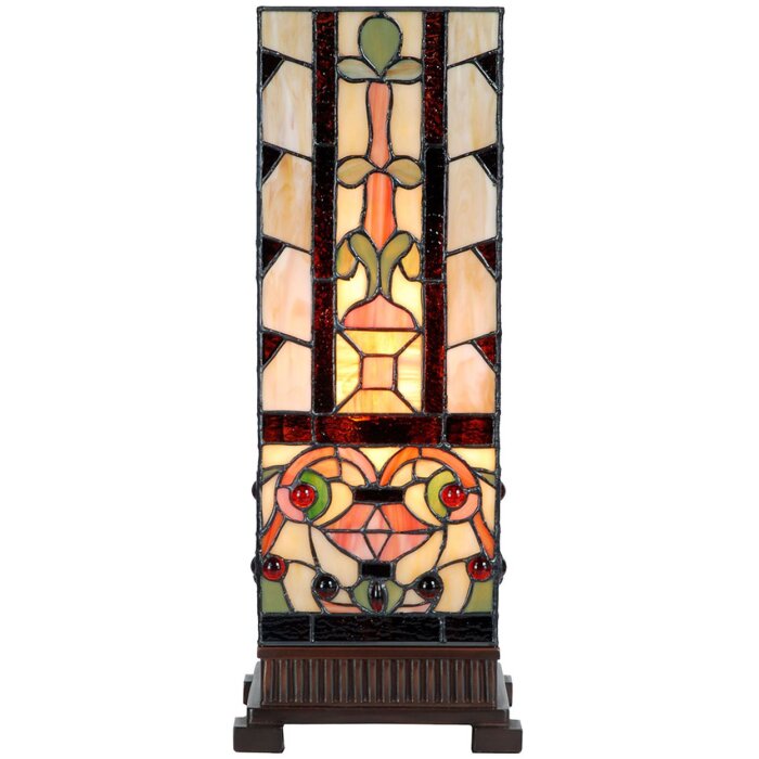 LumiLamp 5LL-6314 Tiffany table lamp Beige 18x18x45 cm E27-max 1x40W