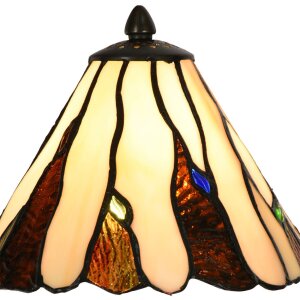 LumiLamp 5LL-6316 Tiffany table lamp Beige Ø 20x60 cm E14-max 1x40W