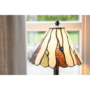 LumiLamp 5LL-6316 Tiffany table lamp Beige Ø 20x60 cm E14-max 1x40W