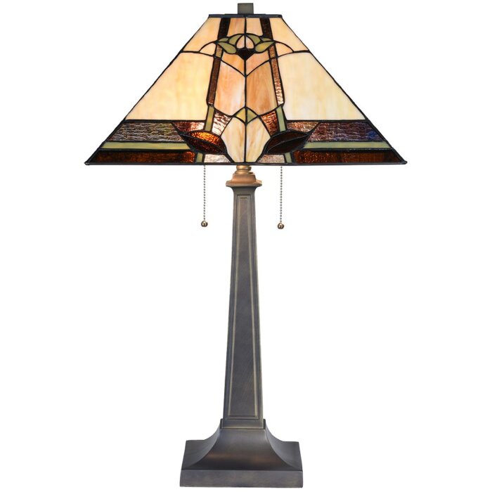 LumiLamp 5LL-6320 Tiffany table lamp Beige 45x45x80 cm E27-max 2x60W