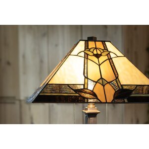 LumiLamp 5LL-6320 Tiffany table lamp Beige 45x45x80 cm E27-max 2x60W