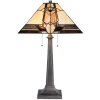 LumiLamp 5LL-6320 Tiffany table lamp Beige 45x45x80 cm E27-max 2x60W