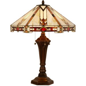 LumiLamp 5LL-6325 Tiffany table lamp Beige 50x50x75 cm...