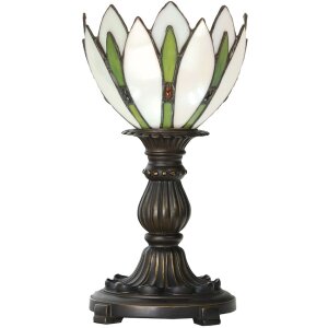 LumiLamp 5LL-6327 Tiffany table lamp white Ø 18x30...