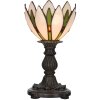 LumiLamp 5LL-6327 Tiffany table lamp white Ø 18x30 cm E14-max 1x25W