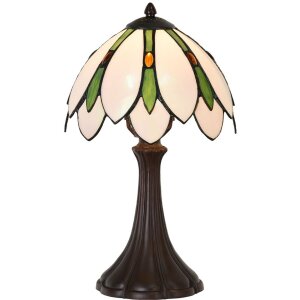 LumiLamp 5LL-6328 Tiffany table lamp white Ø 25x42...