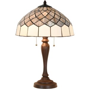 LumiLamp 5LL-6330 Tiffany table lamp grey Ø 40x58...