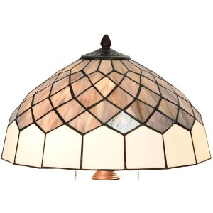 LumiLamp 5LL-6330 Tiffany table lamp grey Ø 40x58 cm E27-max 2x60W