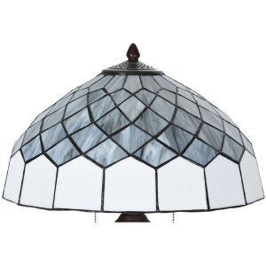 LumiLamp 5LL-6330 Tiffany table lamp grey Ø 40x58 cm E27-max 2x60W