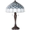 LumiLamp 5LL-6330 Tiffany table lamp grey Ø 40x58 cm E27-max 2x60W