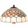 LumiLamp 5LL-6330 Tiffany table lamp grey Ø 40x58 cm E27-max 2x60W