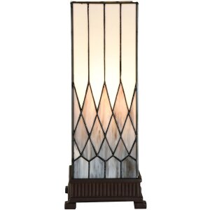 LumiLamp 5LL-6332 Tiffany table lamp grey 18x18x45 cm...