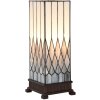 LumiLamp 5LL-6332 Tiffany table lamp grey 18x18x45 cm E27-max 1x40W