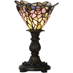 LumiLamp 5LL-6336 Tiffany table lamp pink Ø 20x30...