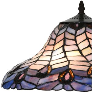 LumiLamp 5LL-6338 Tiffany table lamp blue Ø 40x60 cm E27-max 2x60W