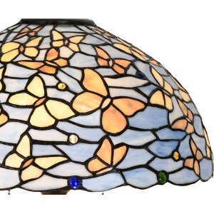 LumiLamp 5LL-6344 Tiffany table lamp blue Ø 40x60 cm E27-max 2x60W