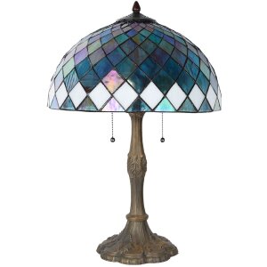 LumiLamp 5LL-6347 Tiffany table lamp blue Ø 40x61...