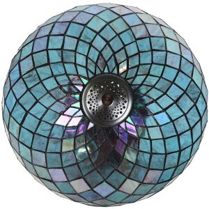 LumiLamp 5LL-6347 Tiffany table lamp blue Ø 40x61 cm E27-max 2x60W